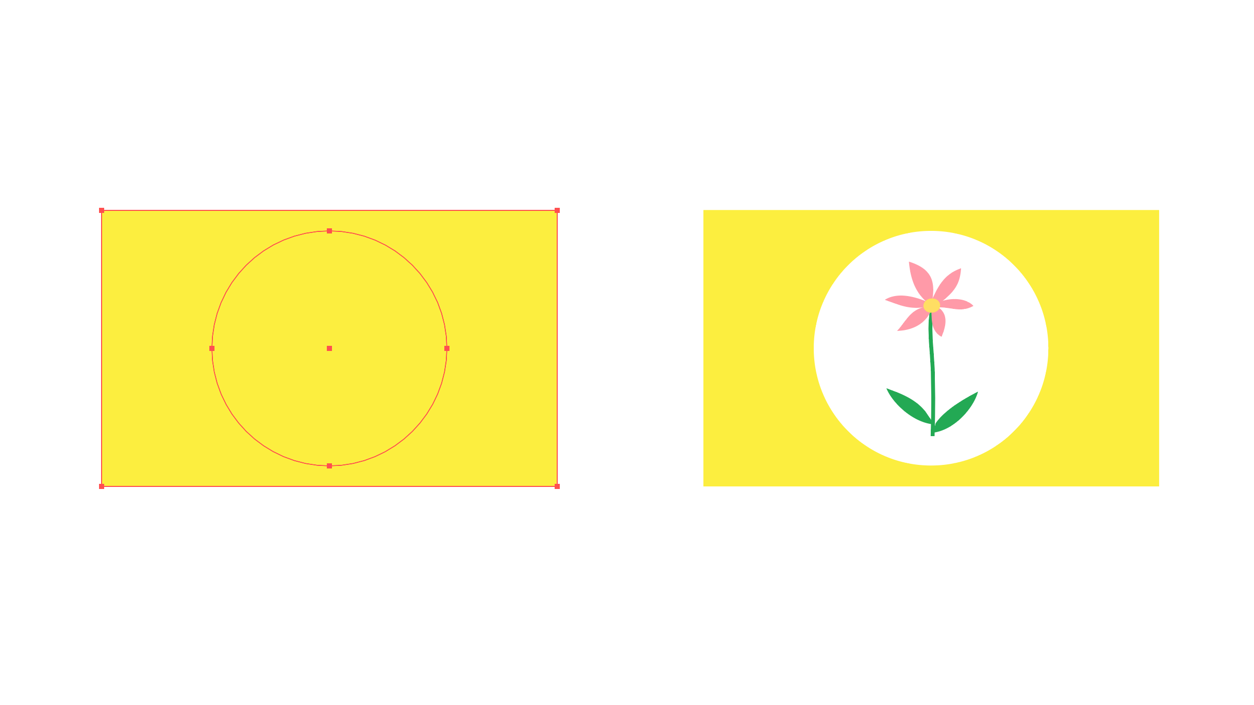 Rectangle with flower